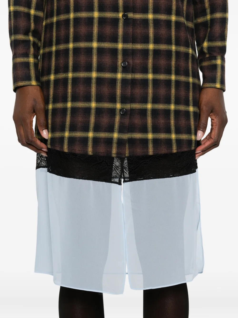 Coperni Gelaagde jurk Bruin