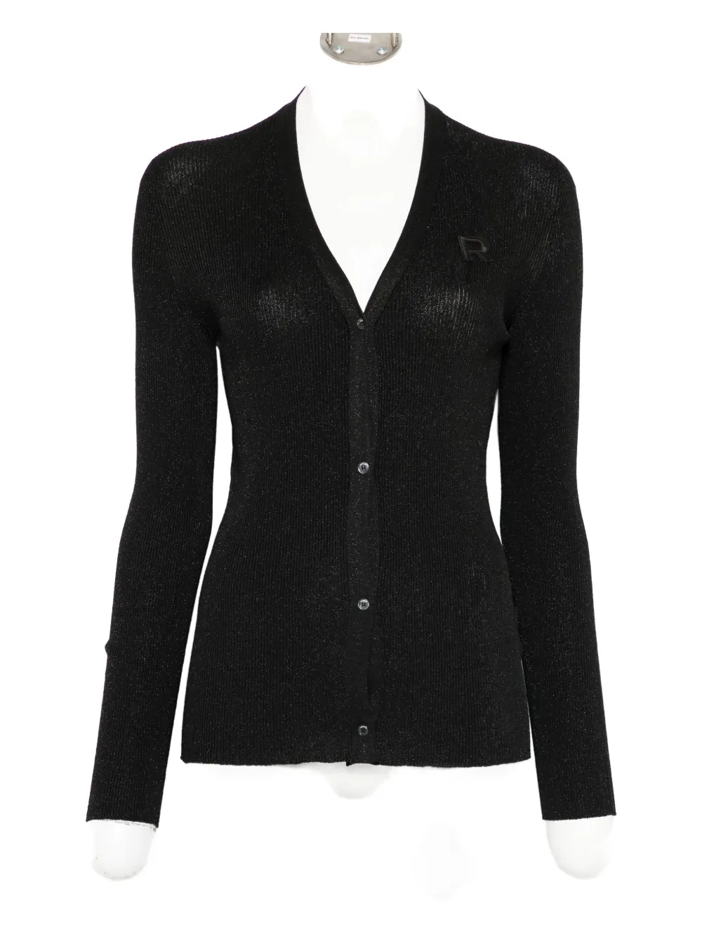 Rochas Logo-appliqué Cardigan In Black