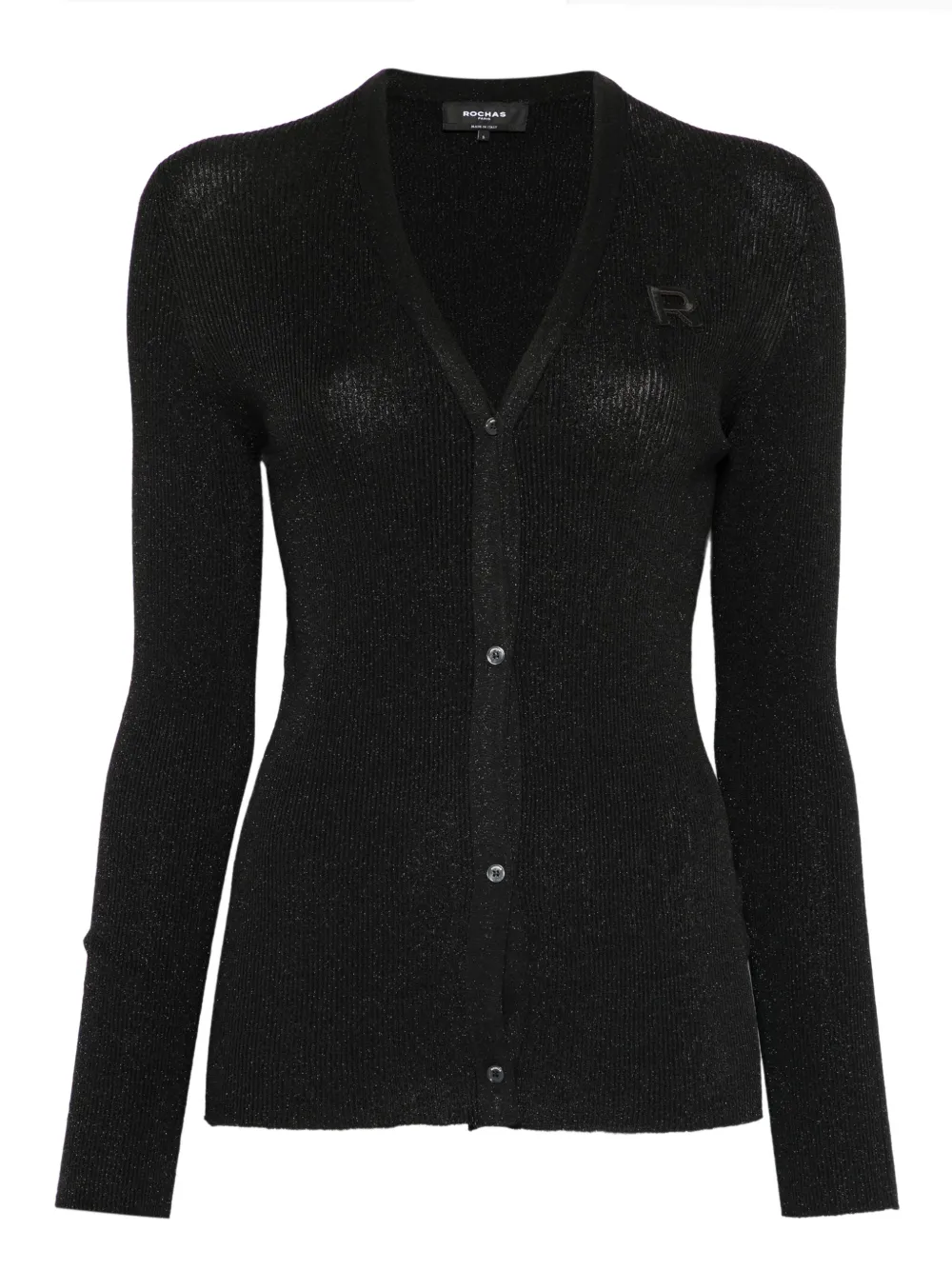 Rochas logo-appliqué cardigan | Black | Image 1