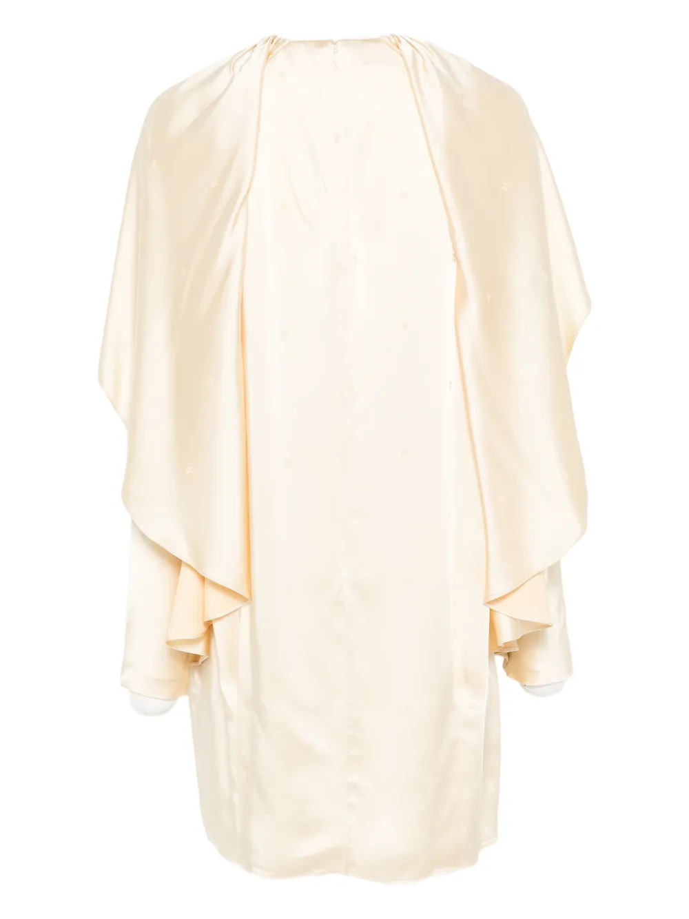 Rochas draped layered mini dress - Geel