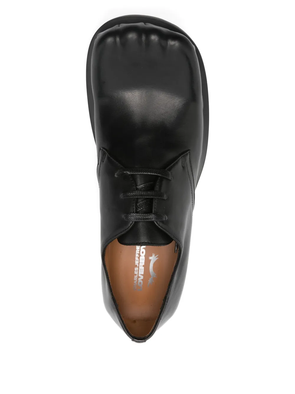 Charles Jeffrey Loverboy 45 mm Moggies leren derby schoenen Zwart