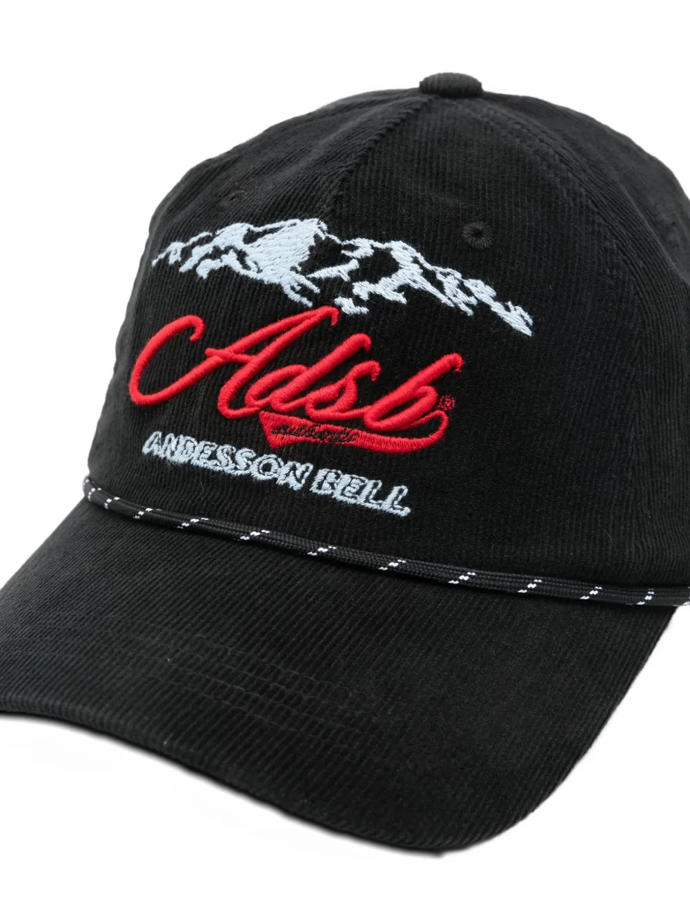 Andersson Bell Corduroy Baseball Cap In Black