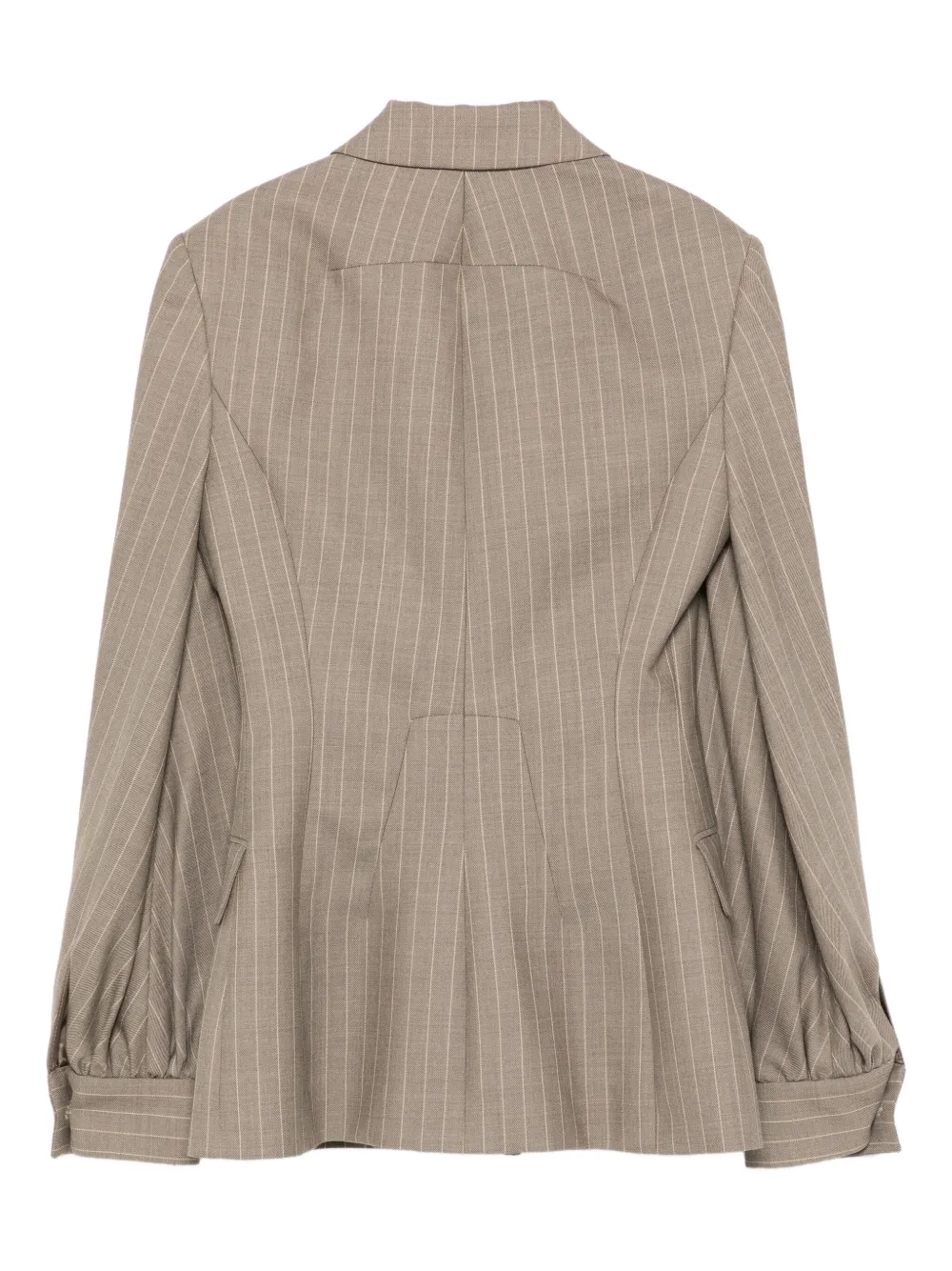 Rochas Striped Virgin-wool Blazer In Brown
