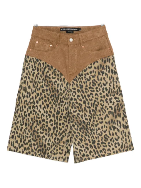 Andersson Bell leopard-print oxford shorts