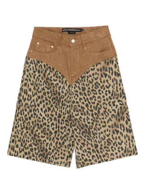 Andersson Bell leopard-print oxford shorts
