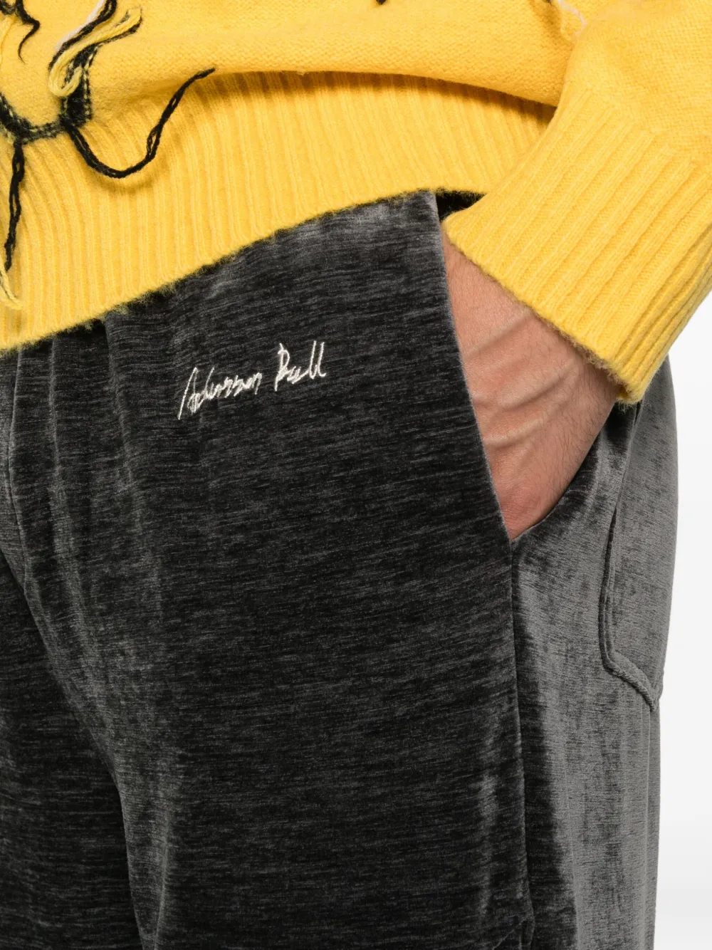 Andersson Bell Biker Track Pants In Gray