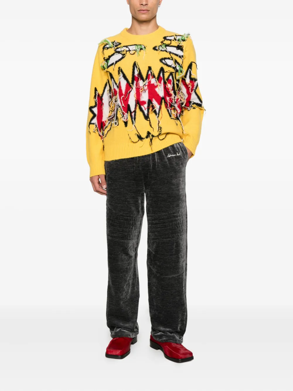 Andersson Bell Biker Track Pants In Gray