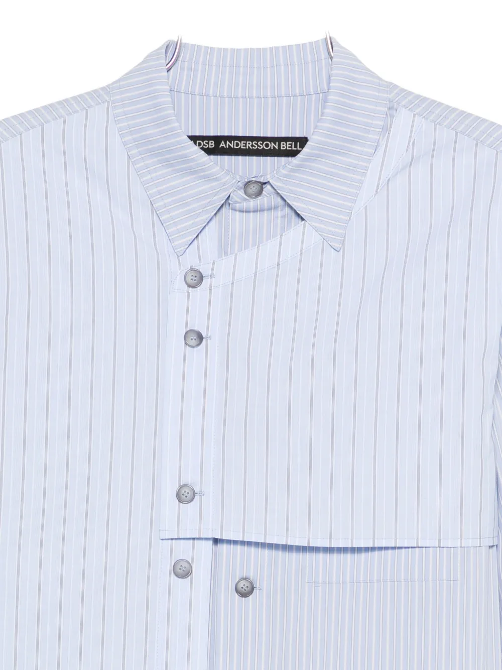 Andersson Bell Stripe Layered Shirt In Blue