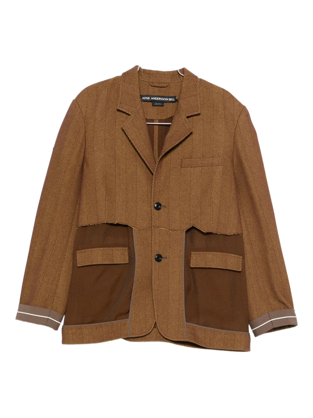 Andersson Bell inside-out sheer blazer | Brown | Image 1