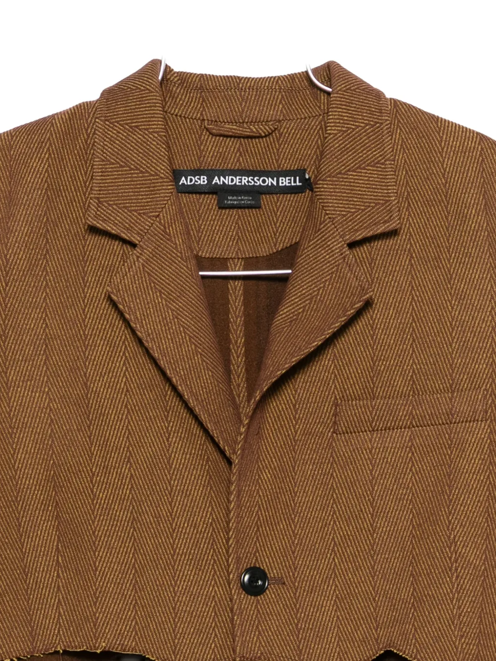 Andersson Bell Inside-out Sheer Blazer In Brown