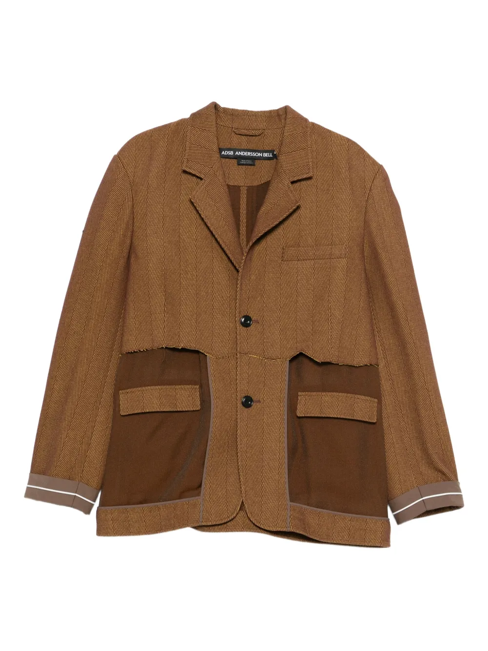 Andersson Bell inside-out sheer blazer | Brown | Image 1