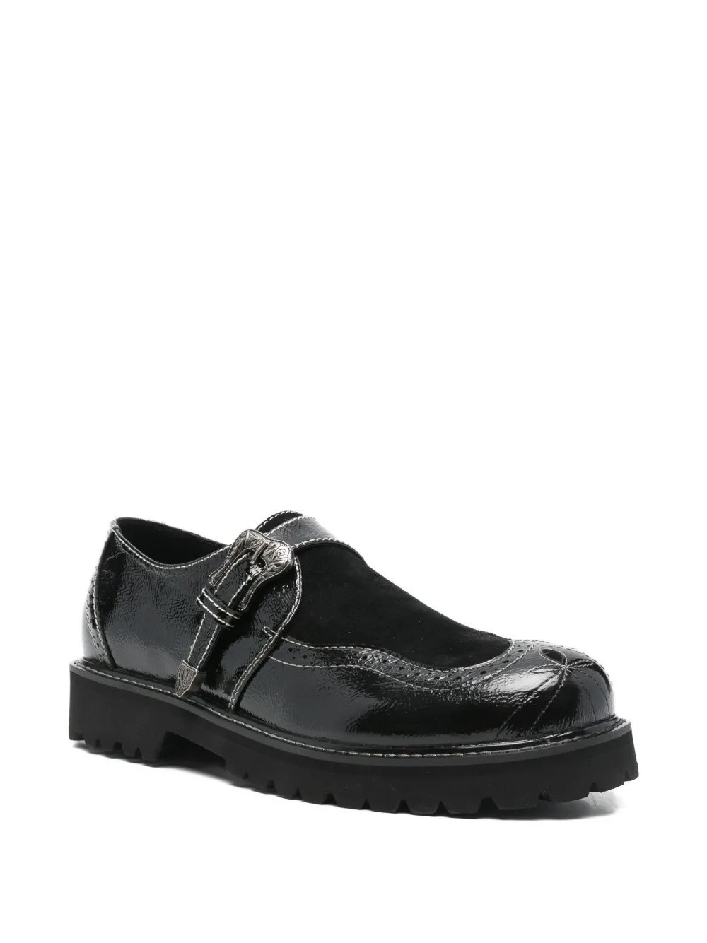 Andersson Bell brogue-detail loafers - Zwart