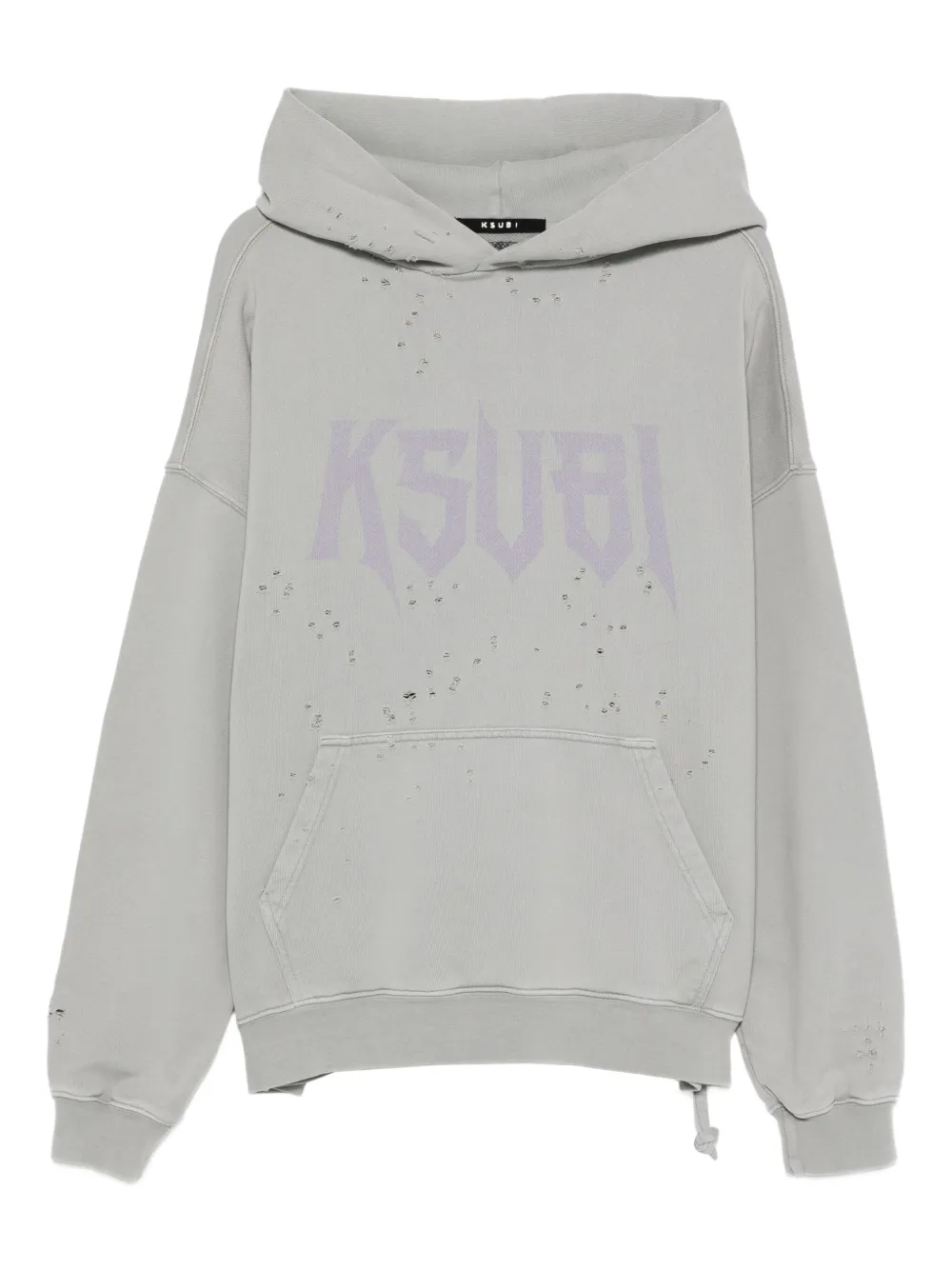 Ksubi Felpa Blasted con cappuccio | grigio | Image 1