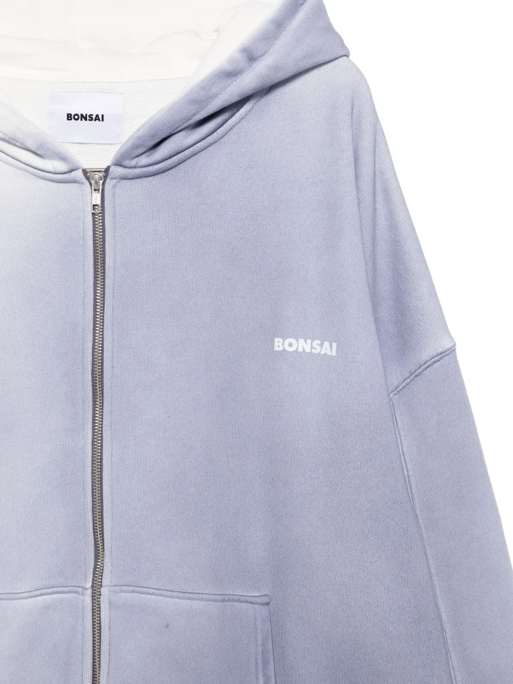 Bonsai Hoodie met rits en ombré-effect Blauw