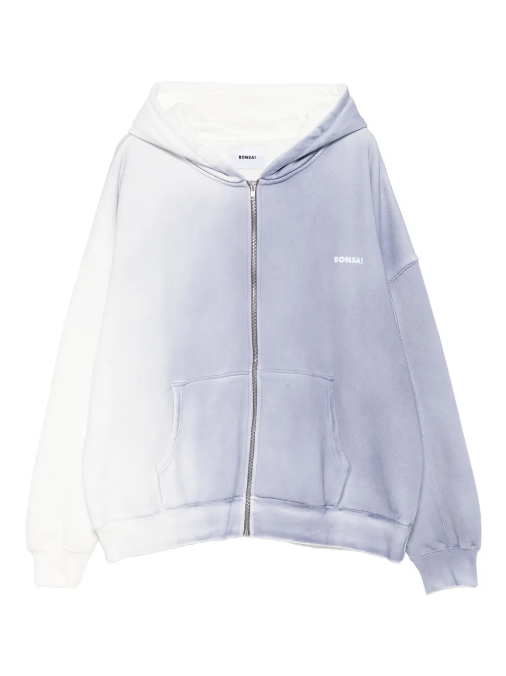 Bonsai ombré-effect zip-up hoodie | Blue | Image 1