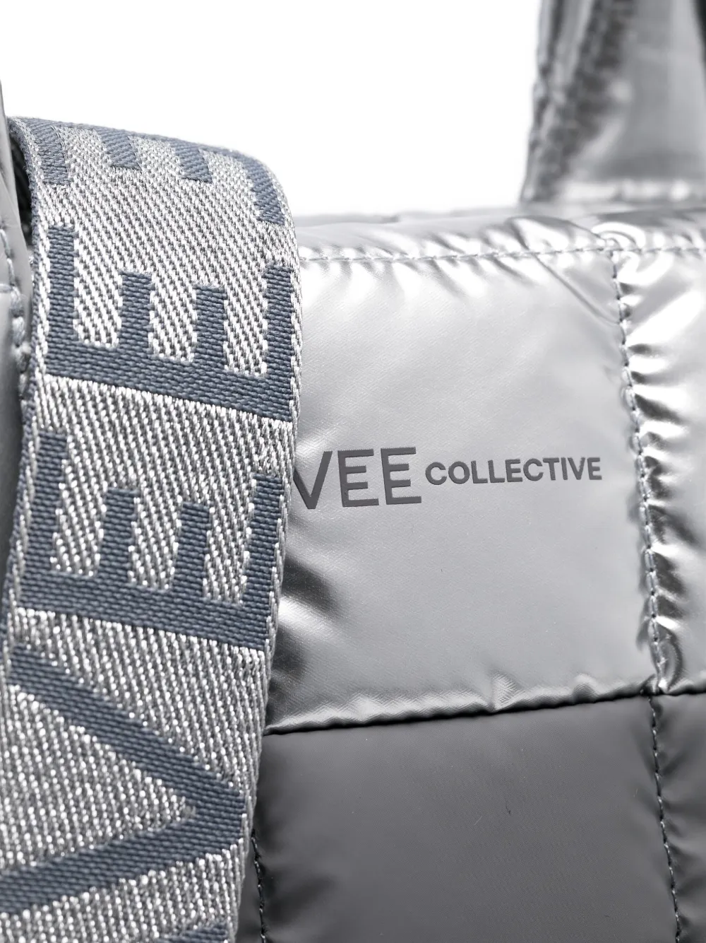 Veecollective Small Porter Quilted Tote Bag In Gray