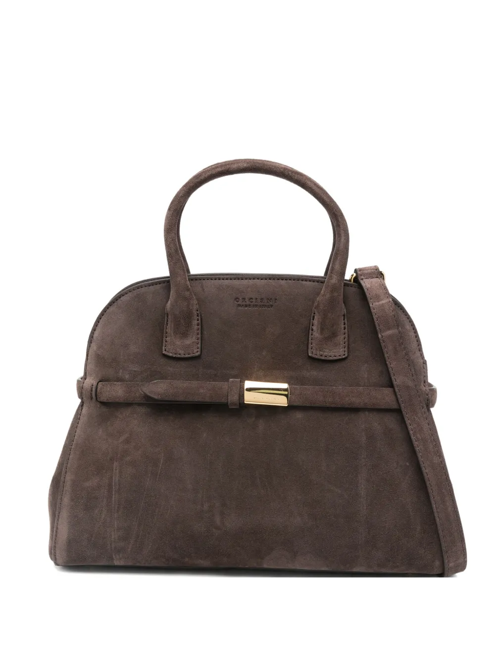 Orciani sac à main Aura en daim | marron | Image 1