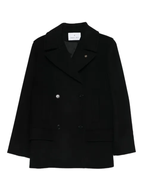 Manuel Ritz buttoned wool-blend peacoat