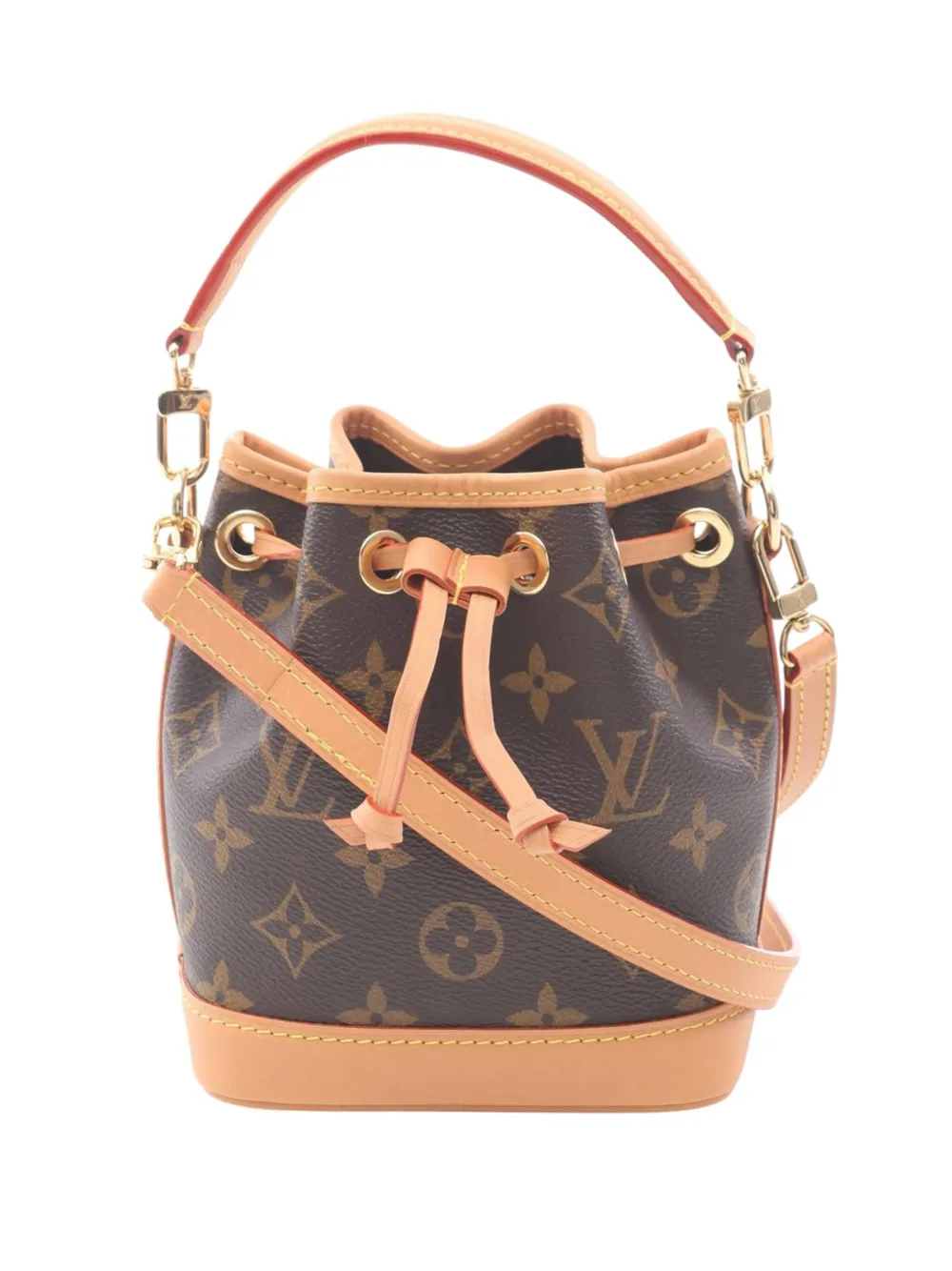 Louis Vuitton Pre-Owned 2021-2025 モノグラム ナノ ノエ バケットバッグ - ブラウン Louis Vuitton Pre-Owned 2021-2025 モノグラム ナノ ノエ バケットバッグ - ブラウン
