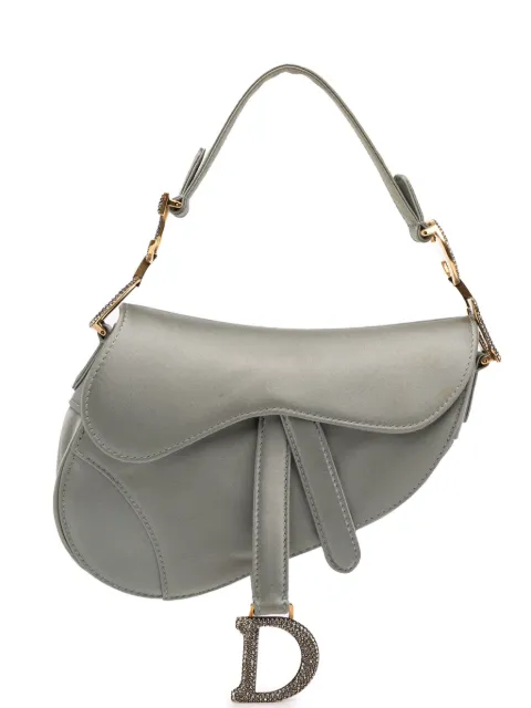 Christian Dior Pre-Owned 2019 Mini Satin Crystal Embellished Saddle Bag handbag