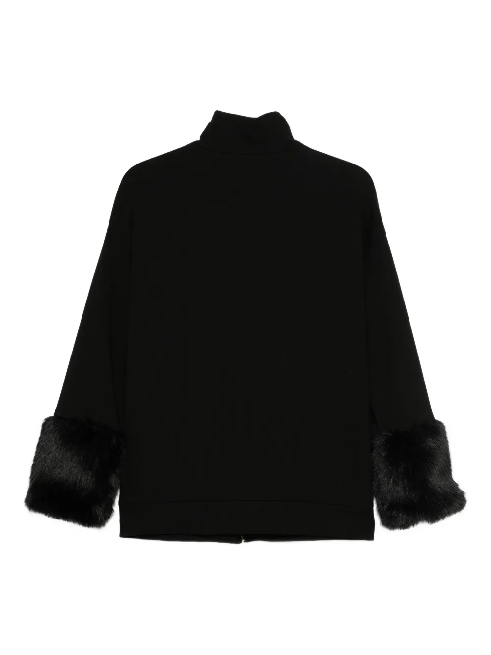 Semicouture Zippered Long-sleeved Coat In Black