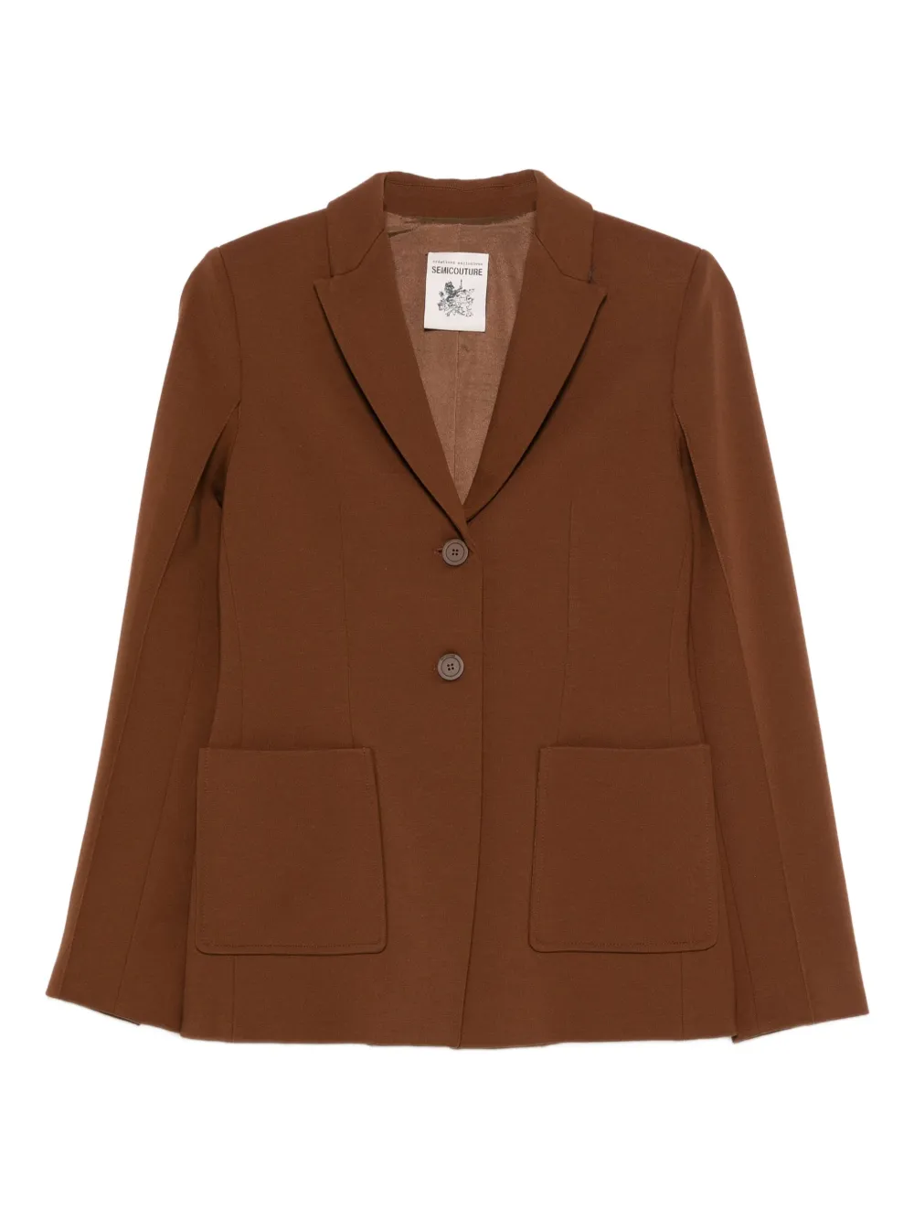 Semicouture patch-pocket blazer | Brown | Image 1