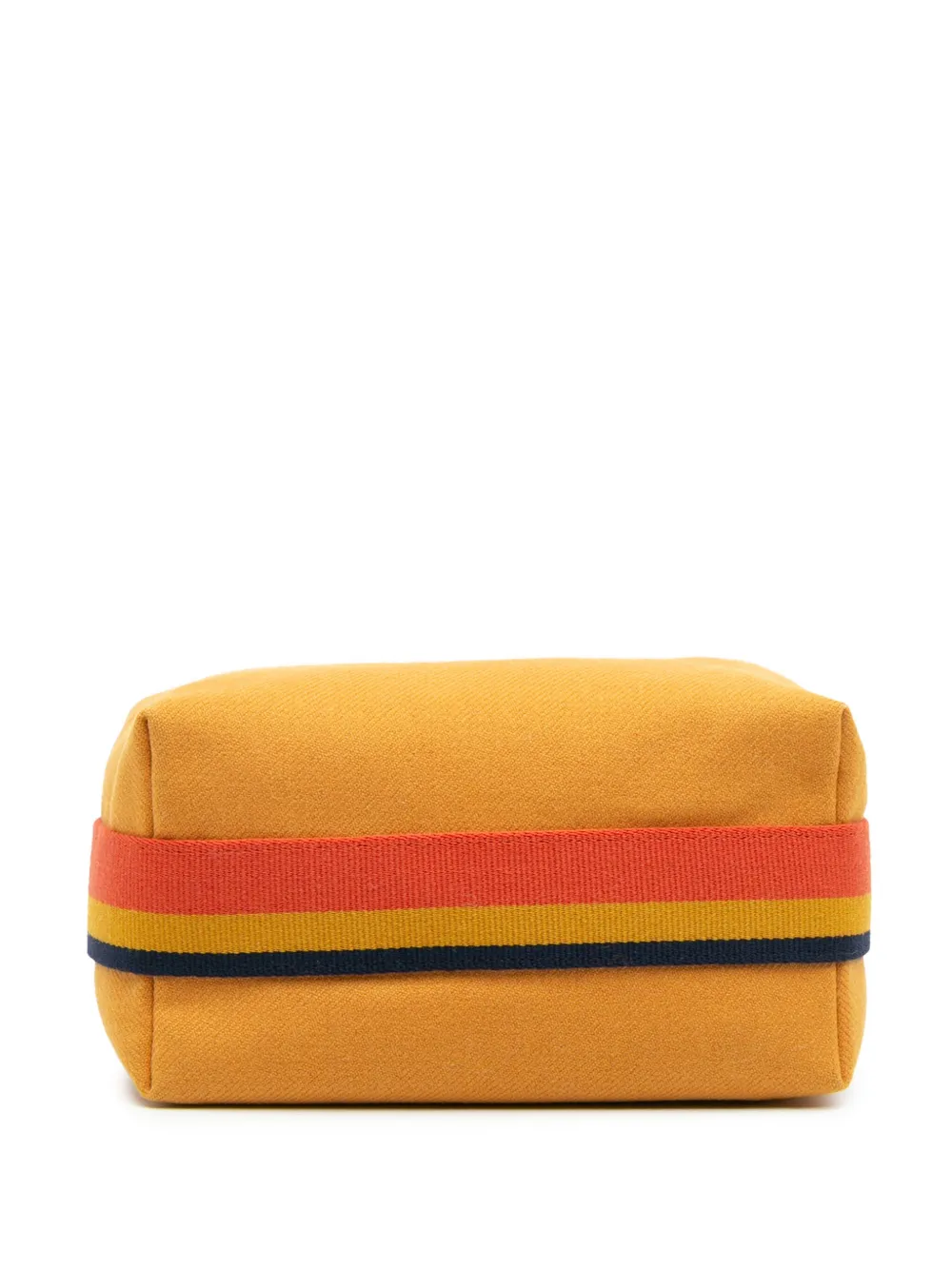 Pre-owned Hermes 2020-2025 Small Wool Bride A Brac Rocabar Case Vanity Bag In Yellow