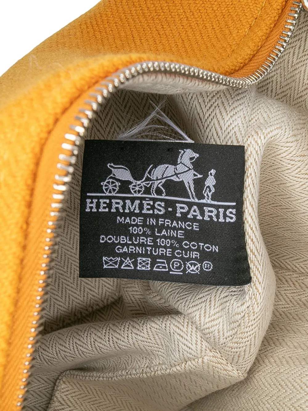 Pre-owned Hermes 2020-2025 Small Wool Bride A Brac Rocabar Case Vanity Bag In Yellow