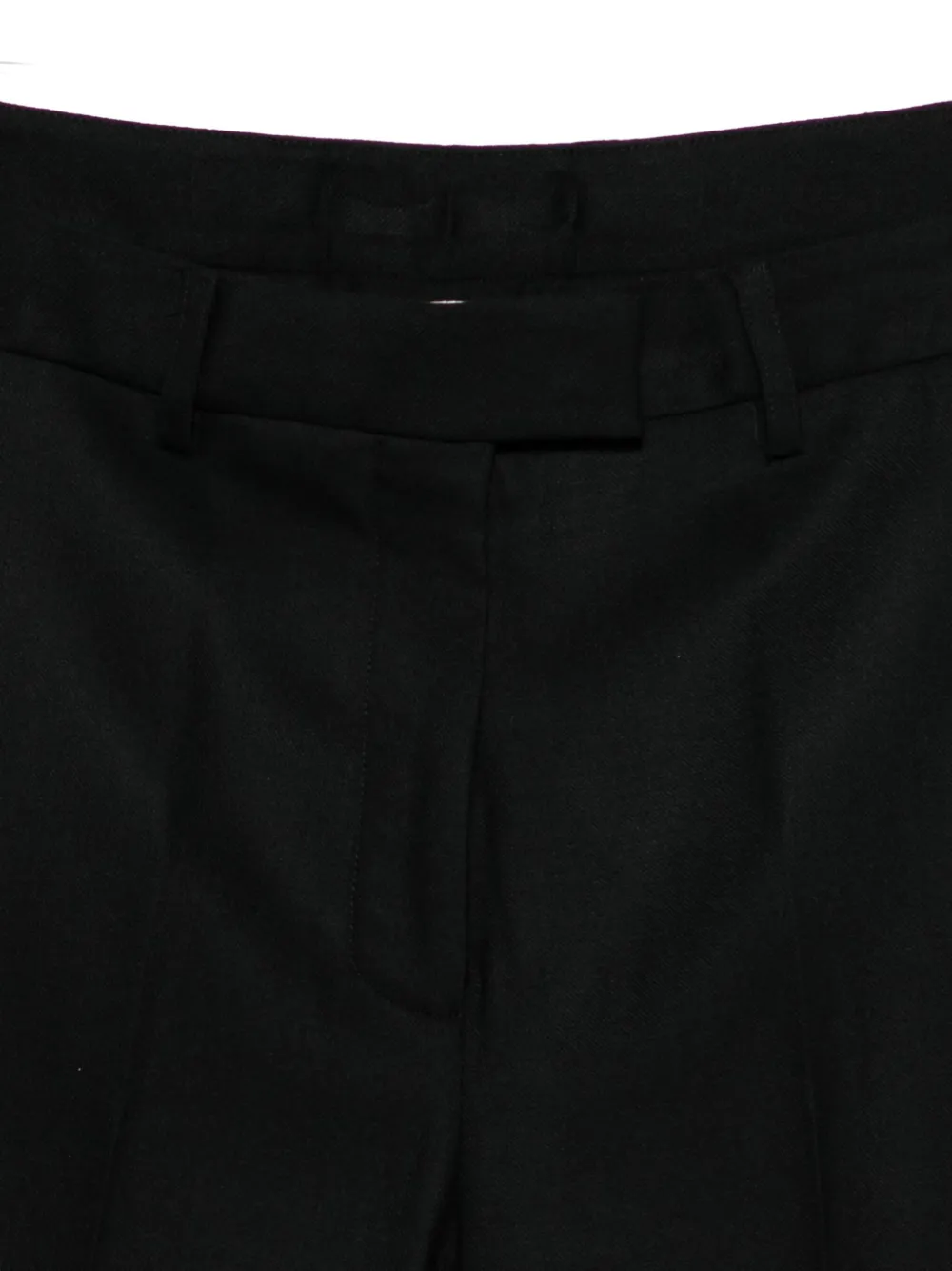 Semicouture Straight-leg Tailored Pants With Mid-rise Waist In Black