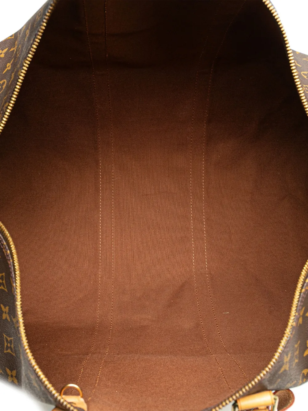 Pre-owned Louis Vuitton 1998 Monogram Keepall 55 Travel Bag In Brown