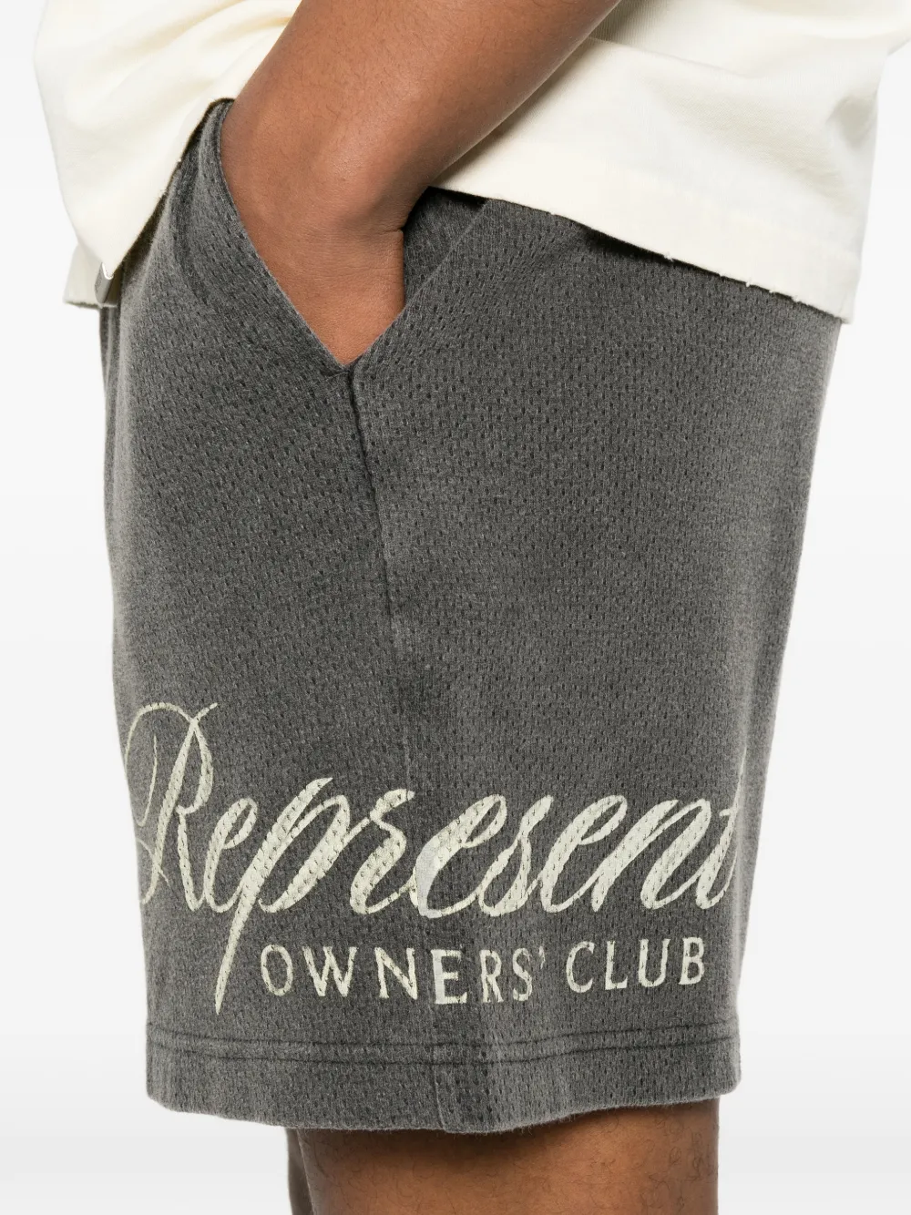Represent Shorts met logoprint Grijs