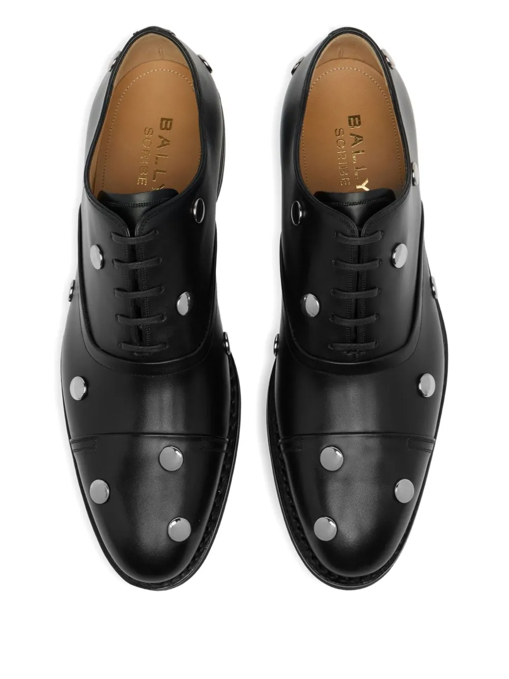 Bally Scribe Un derby schoenen met studs Zwart