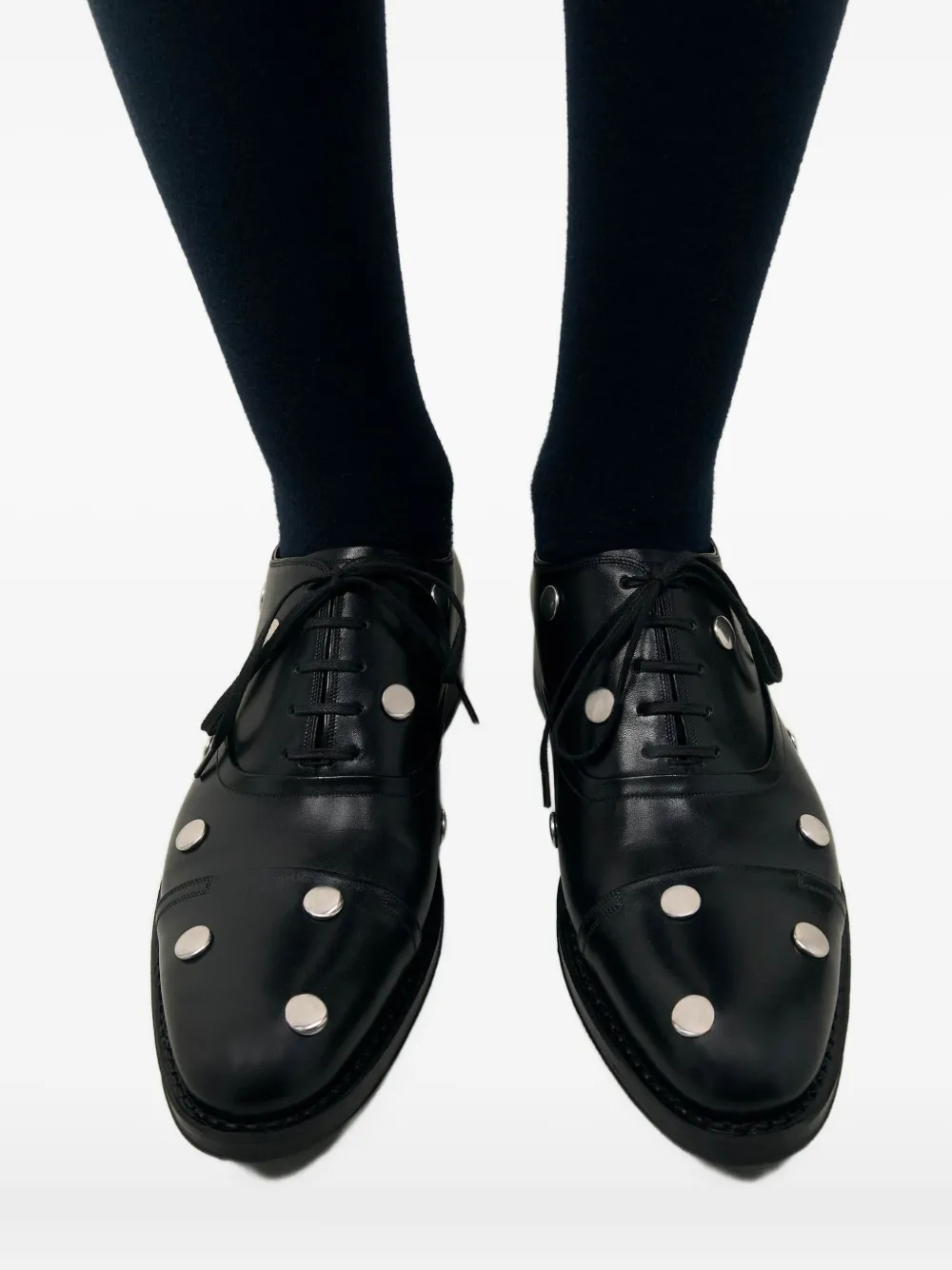 Bally Scribe Un derby schoenen met studs Zwart