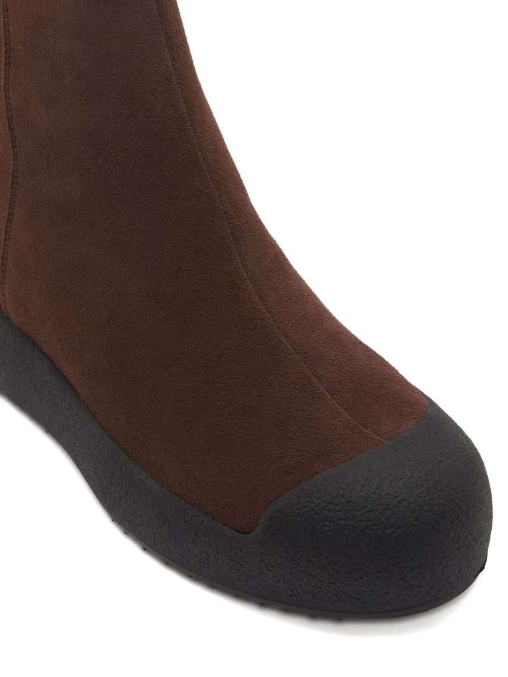 Bally Laarzen met rits en logo Bruin