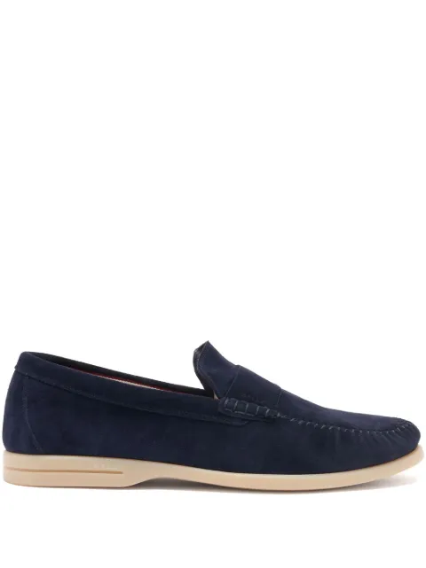 Bally Switz Moc gathered stitching loafers