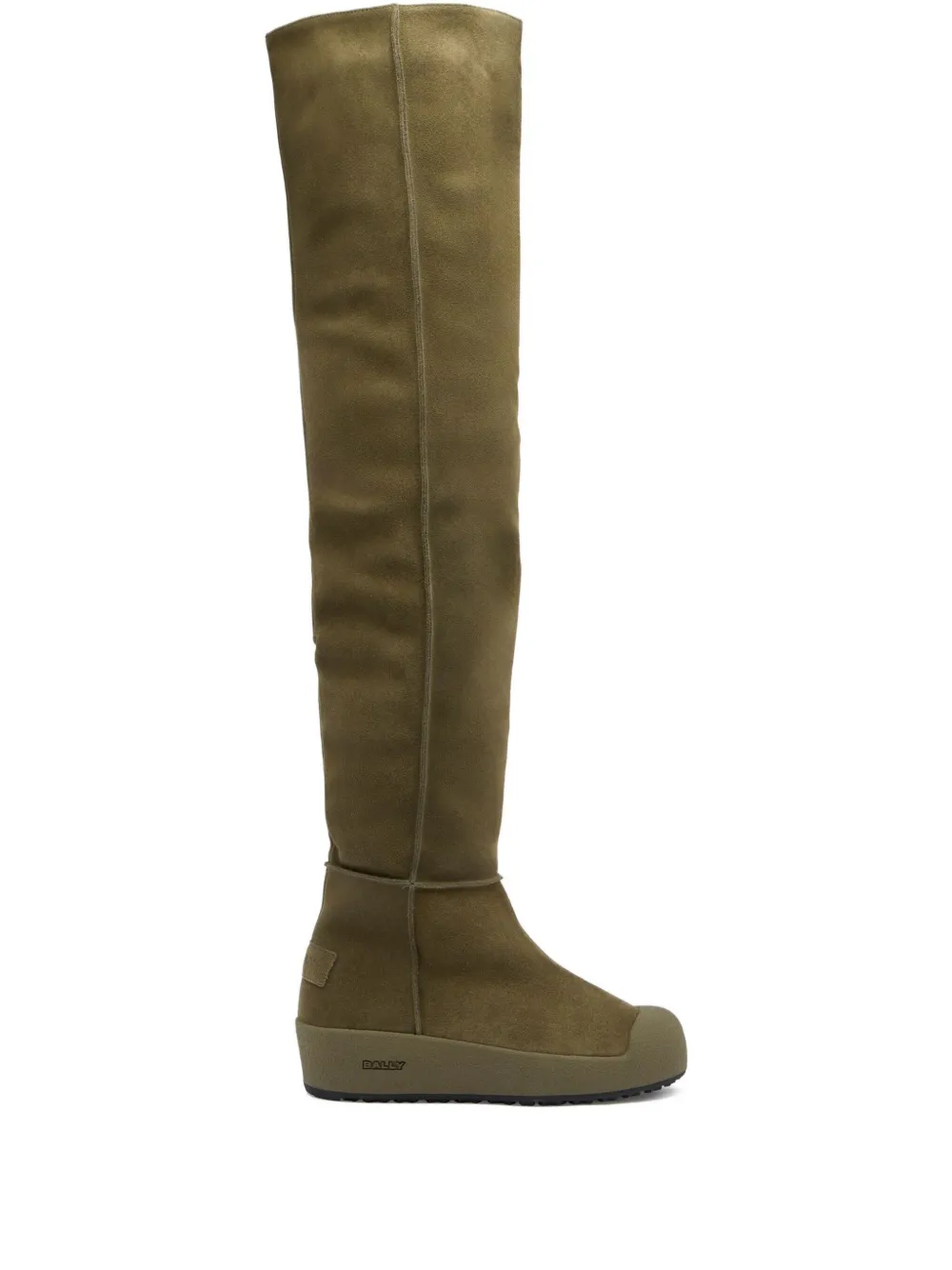Bally curling over-the-knee boots | Green | Image 1