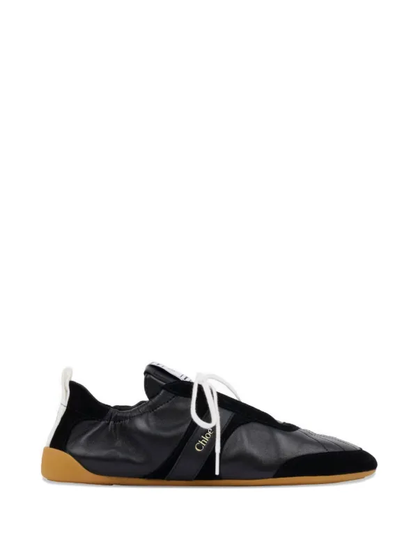 Chloé Kick Logo-patch Sneakers in Black