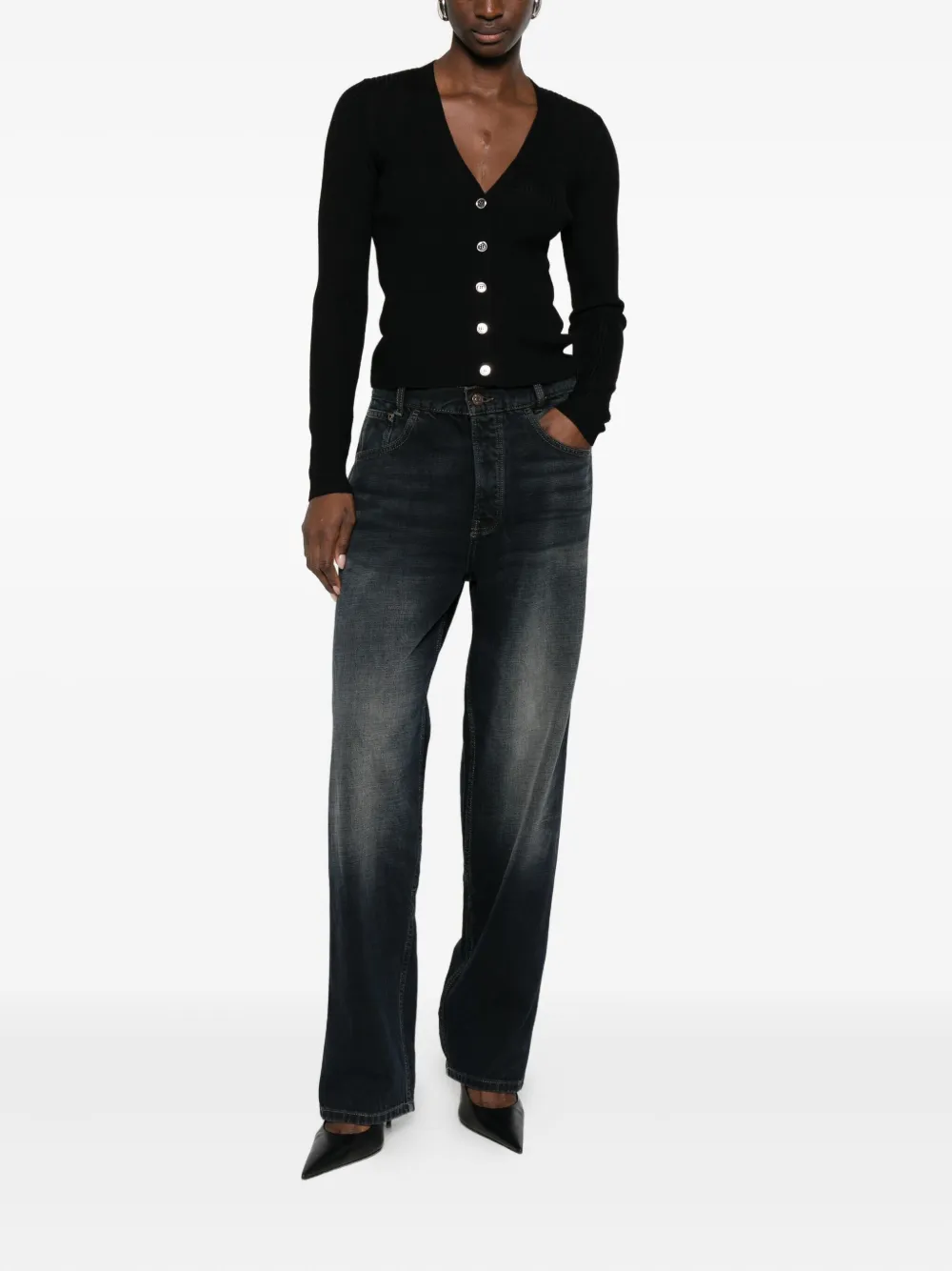 PINKO Vest met V-hals Zwart