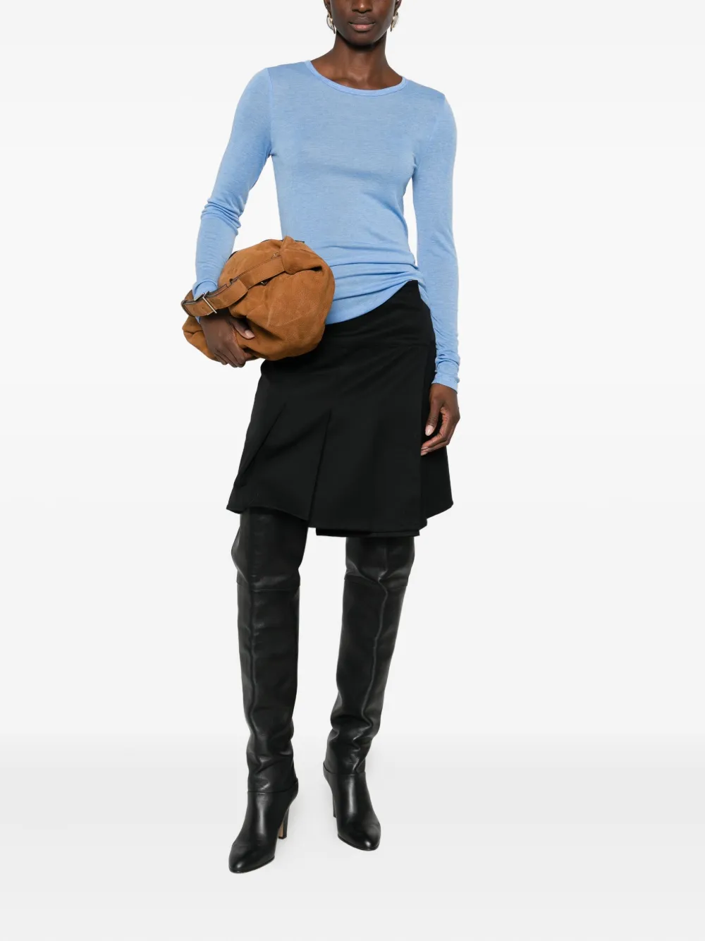 Samsoe & Samsoe Fine-knit Jumper In Blue