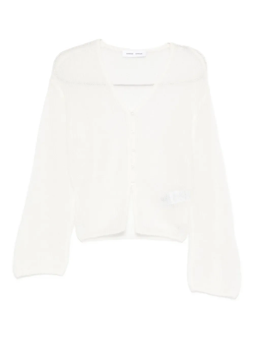 Samsoe & Samsoe Mohair-blend Cardigan In White