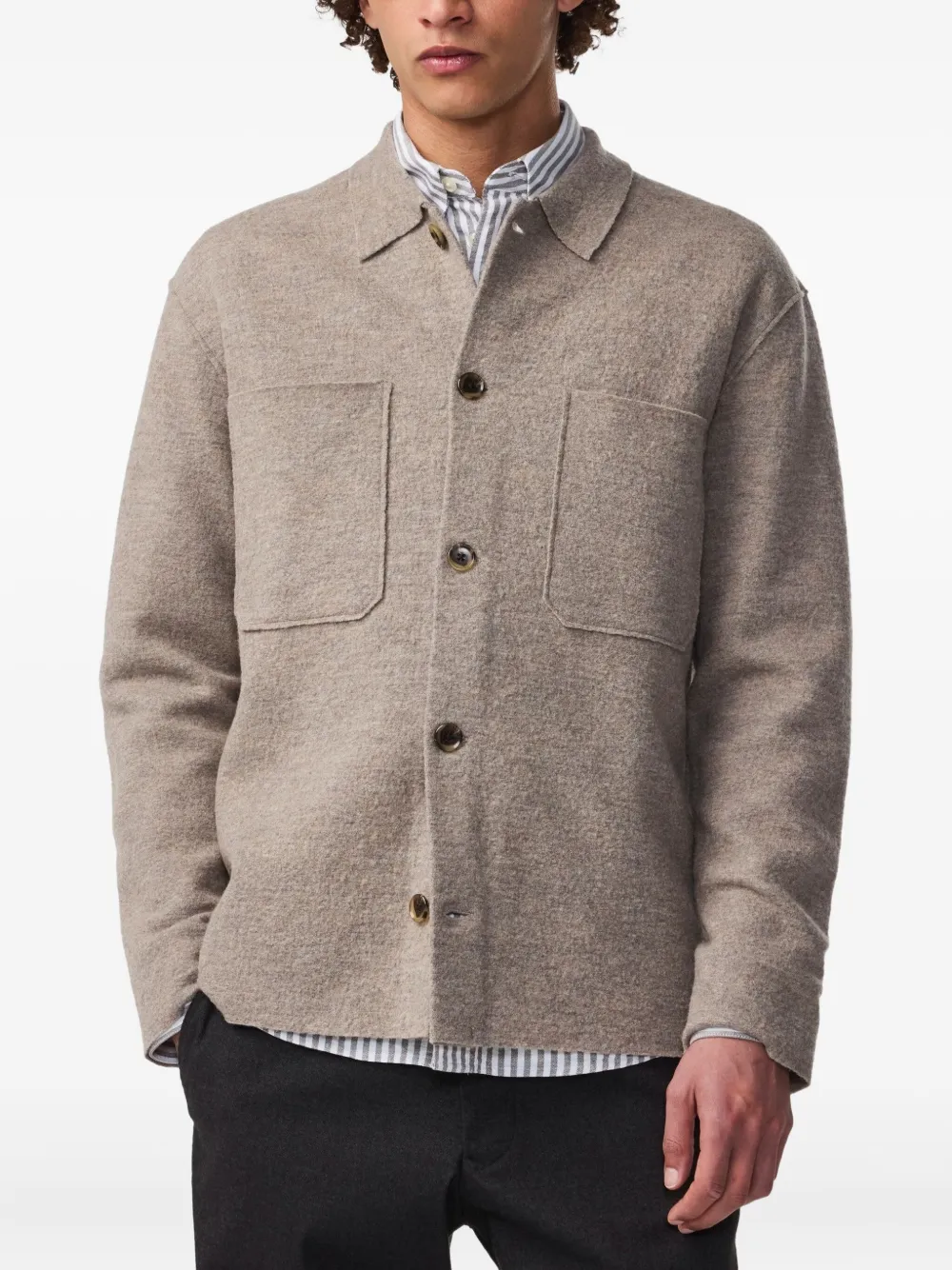 NN07 Jonas overhemd met zak Beige