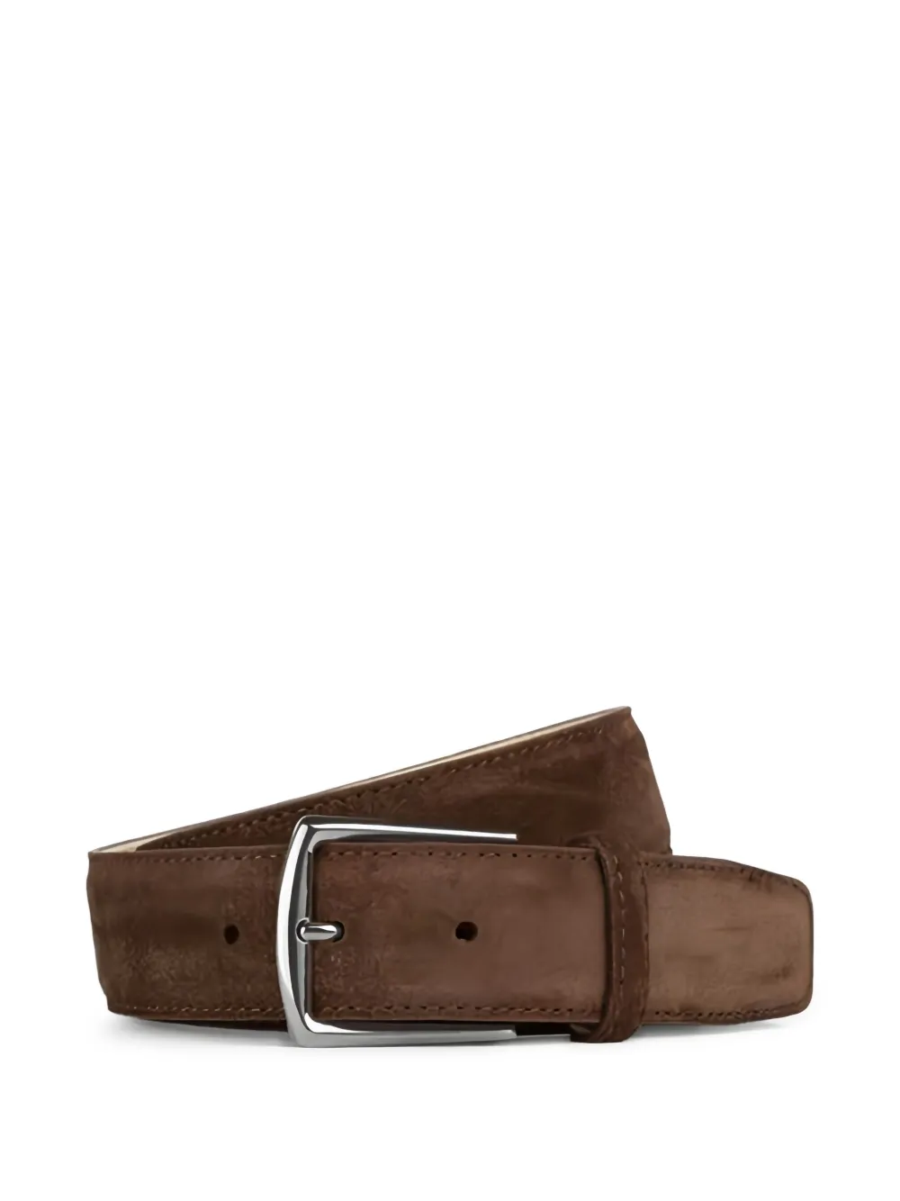 Aurélien ceinture en daim à boucle | marron | Image 1