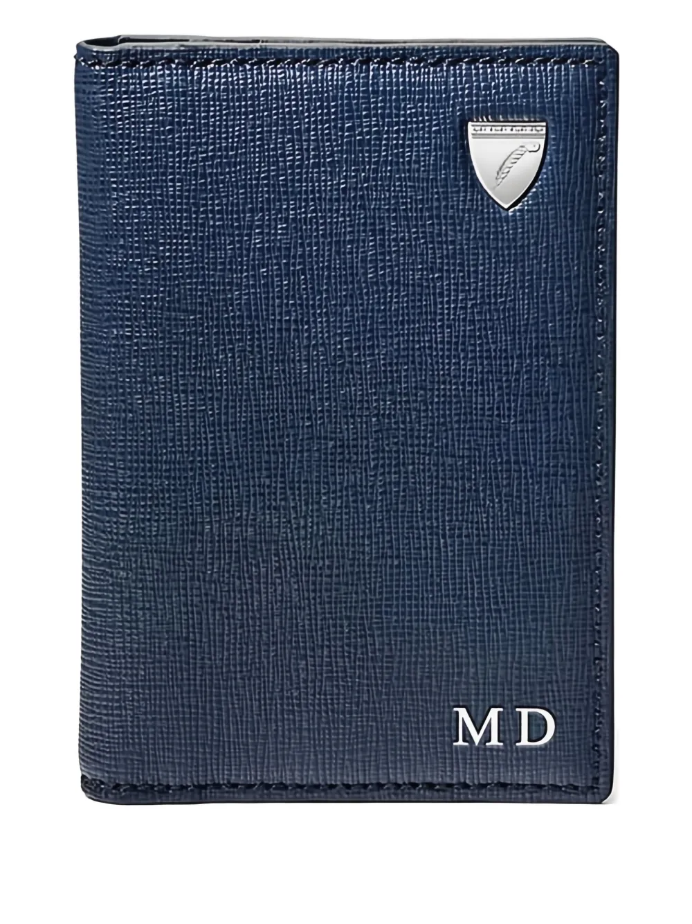 Aspinal Of London shield-plaque bi-fold cardholder | Blue | Image 1