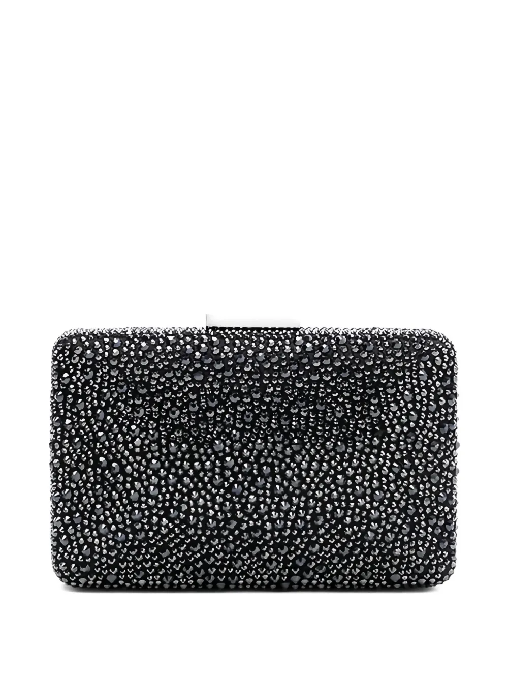 Twenty Four Haitch Crystal-embellished Chain Clutch Bag In Black