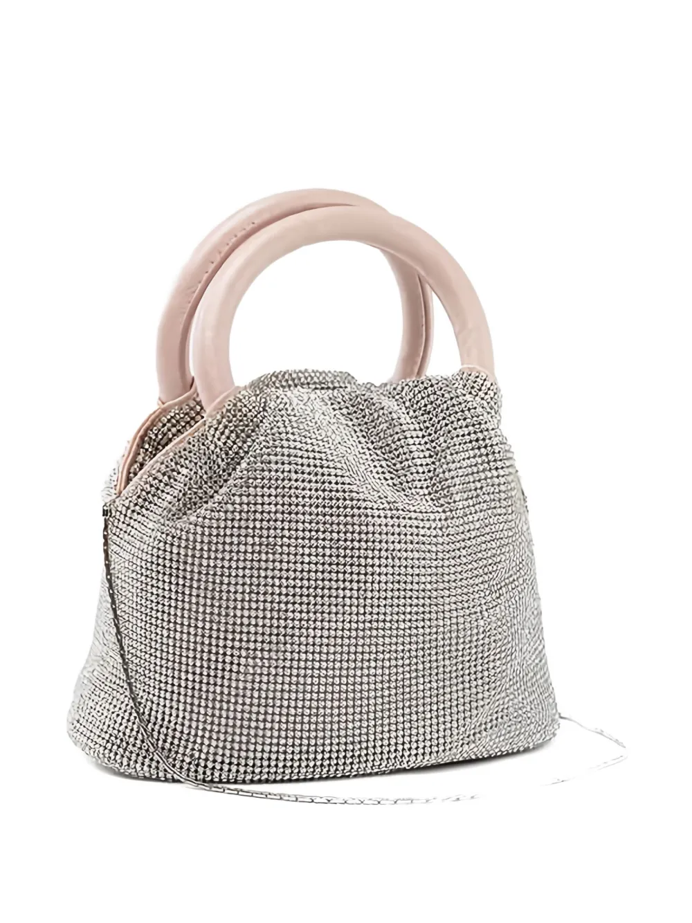 Twenty Four Haitch Crystal-embellished Shoulder Bag In Pink