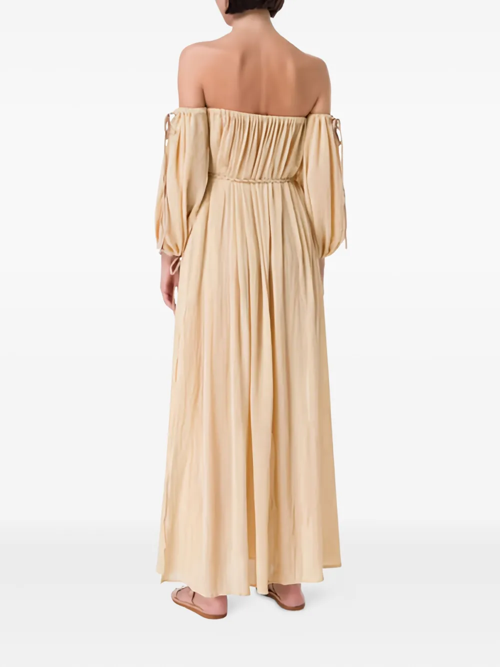 Caravana Kikab off-shoulder midi-jurk Beige