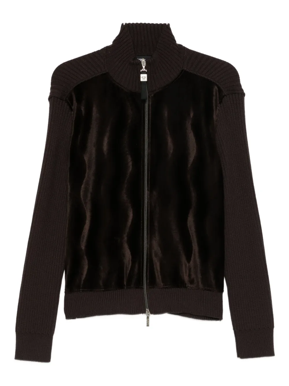 Versace Pre-Owned Maglione con zip anni 2000 - Marrone
