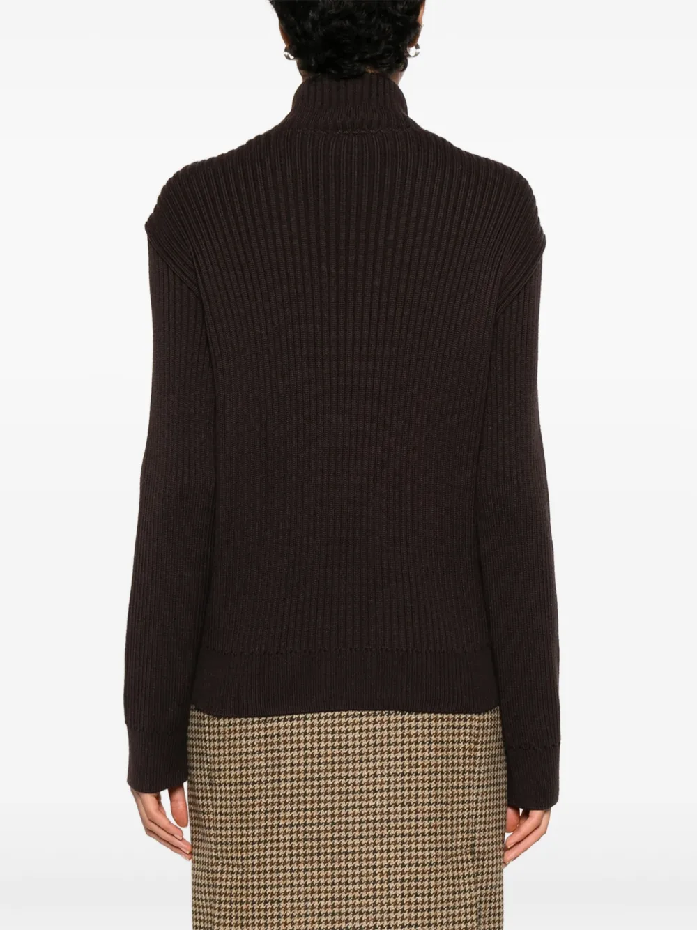 Pre-owned Versace 2000s Zip-up Sweater In Brown