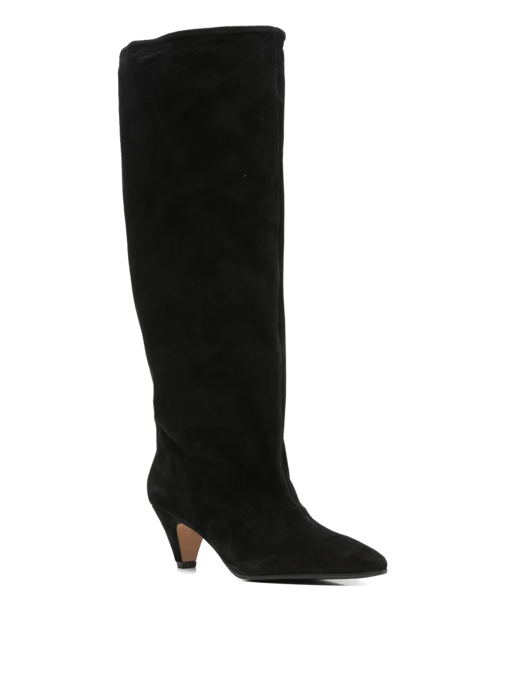 Fabio Rusconi Suede Knee-high Boots In Black