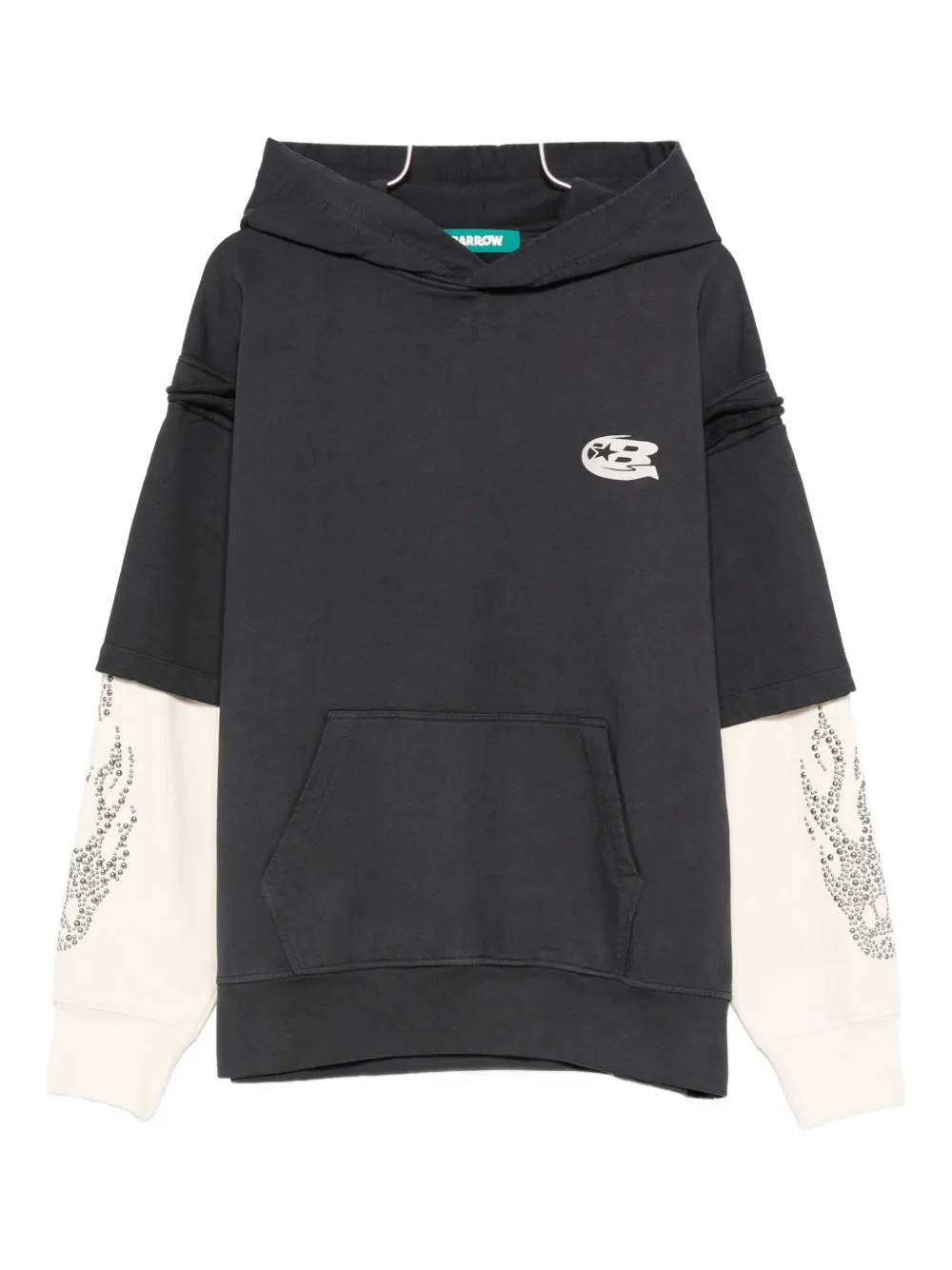 Barrow Logo-print Hoodie In Gray